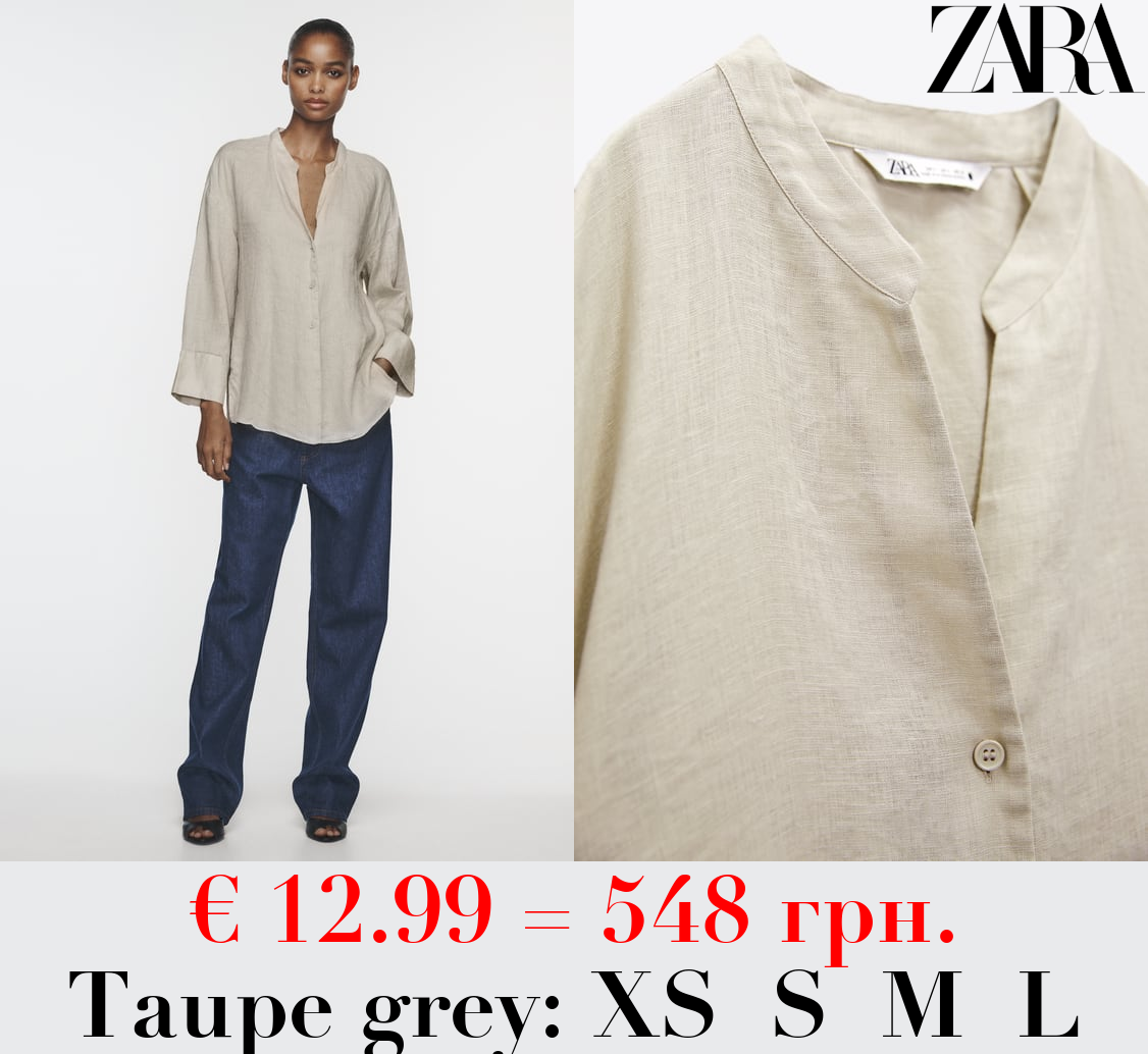 ASYMMETRIC LINEN SHIRT