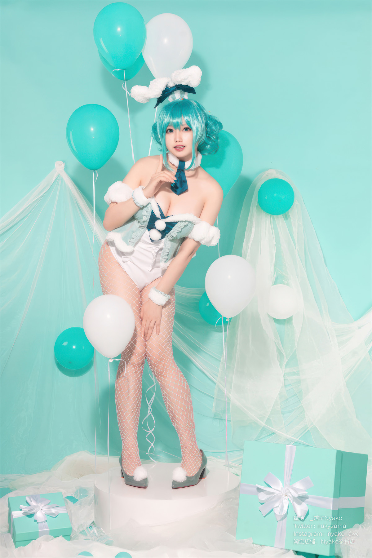 Cosplay Nyako喵子 初音白兔 21