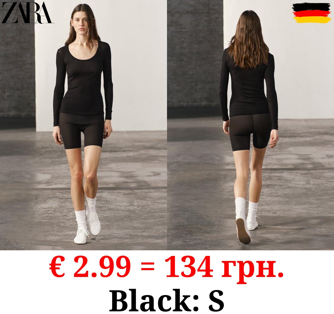 SEMI-SHEER MICRO-RIBBED TOP