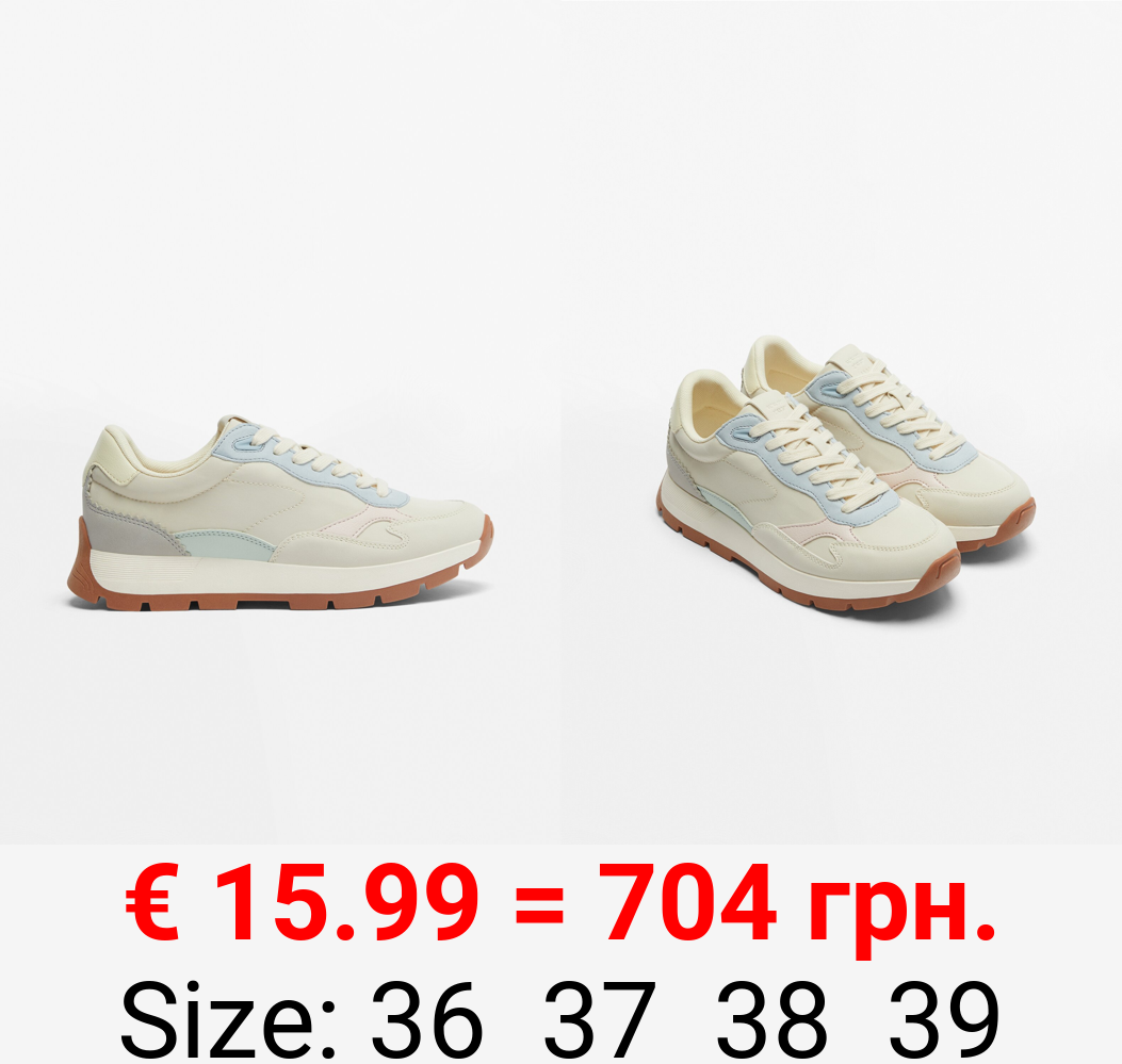 Sneakers with track soles