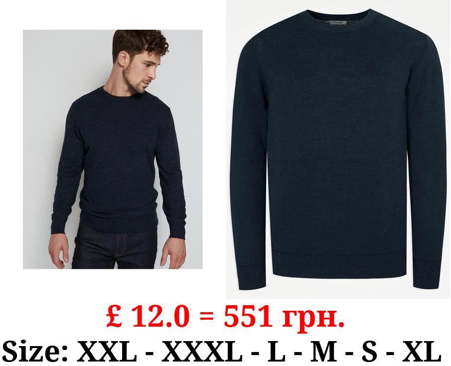 Navy Lightweight Knitted Jumper