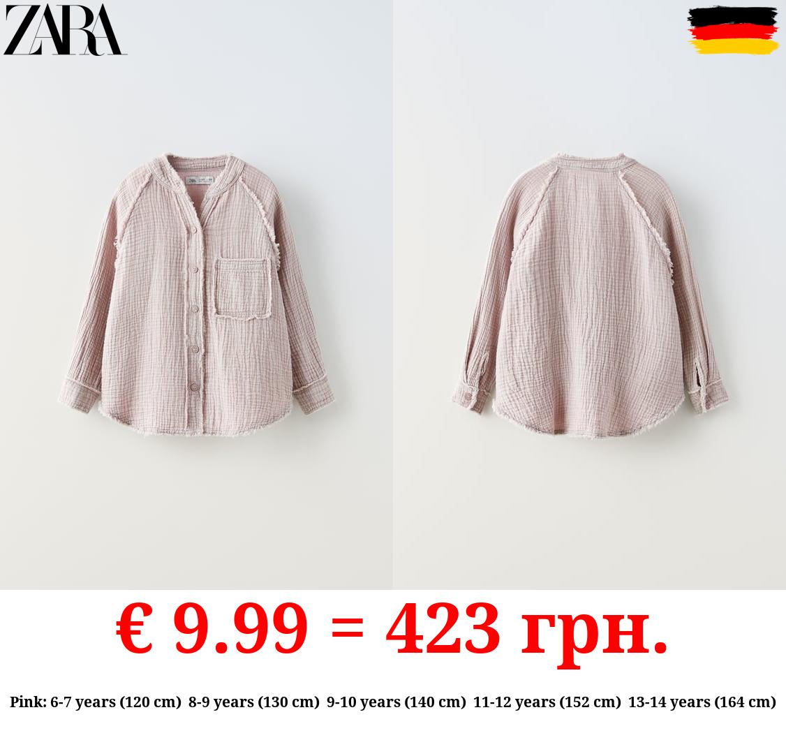 ACID WASH TEXTURED SHIRT