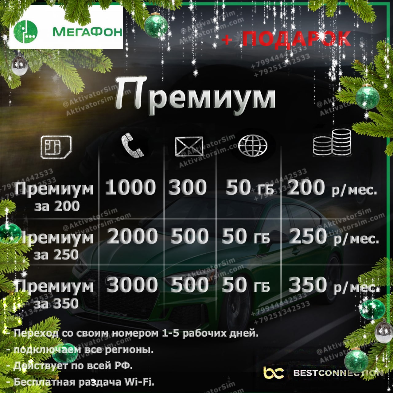 Тарифный план премиум мегафон