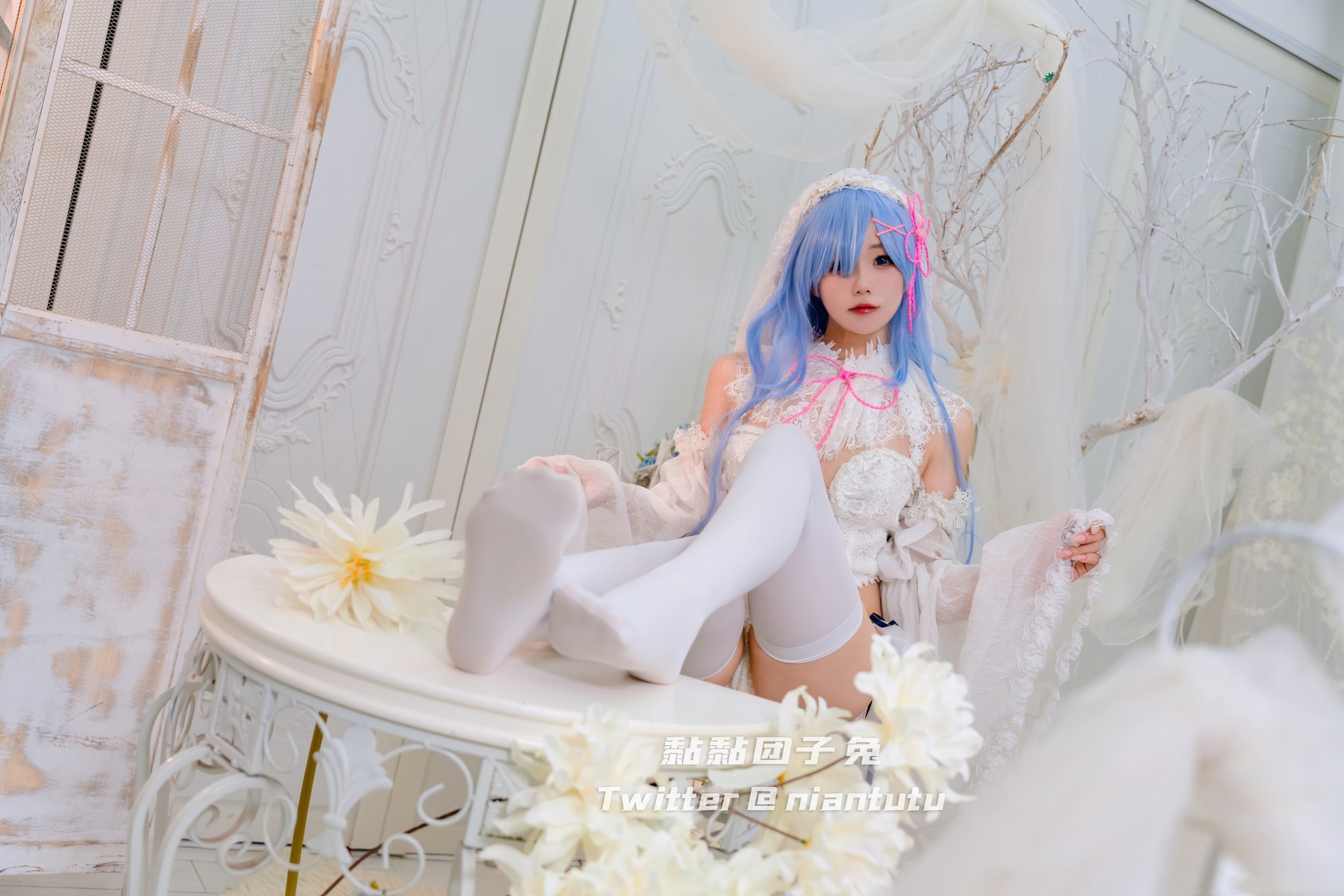 Cosplay 黏黏团子兔 长发蕾姆 10
