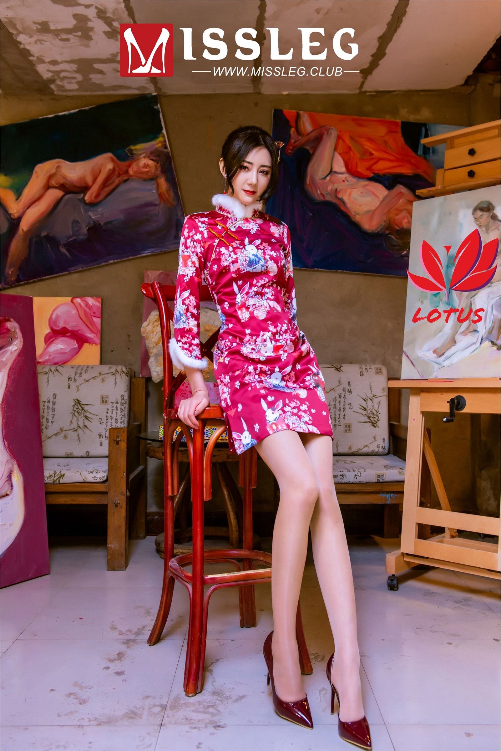 图片[10]-[MISSLEG蜜丝] M004 画院新年单人 熙熙-六色网