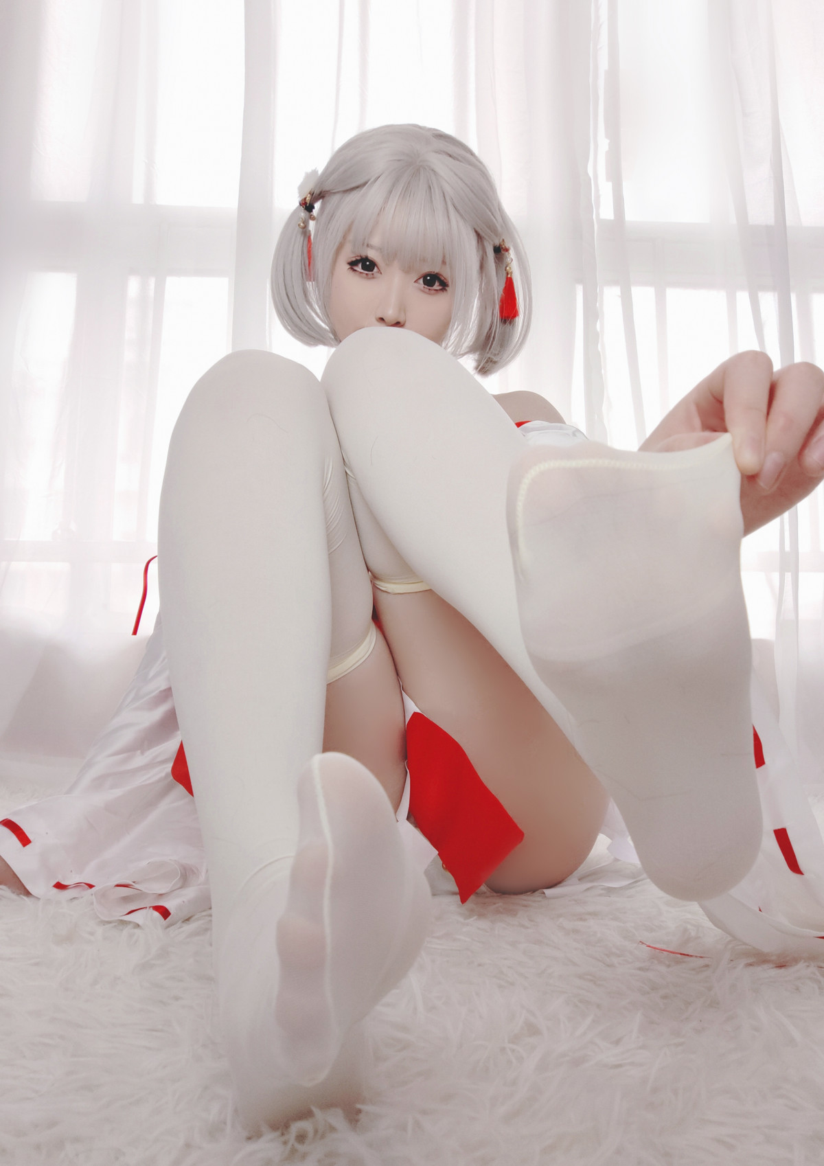 Cosplay Asagiriai愛ちゃん 巫女服自拍 8