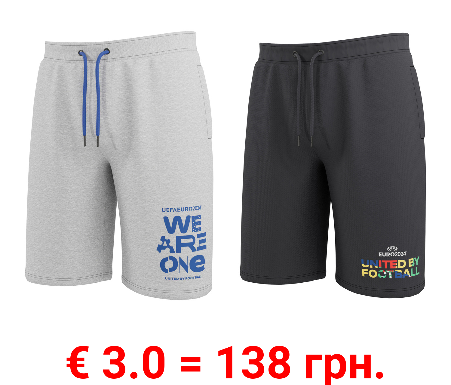 Herren Sweatshorts »UEFA EURO 2024« mit Print