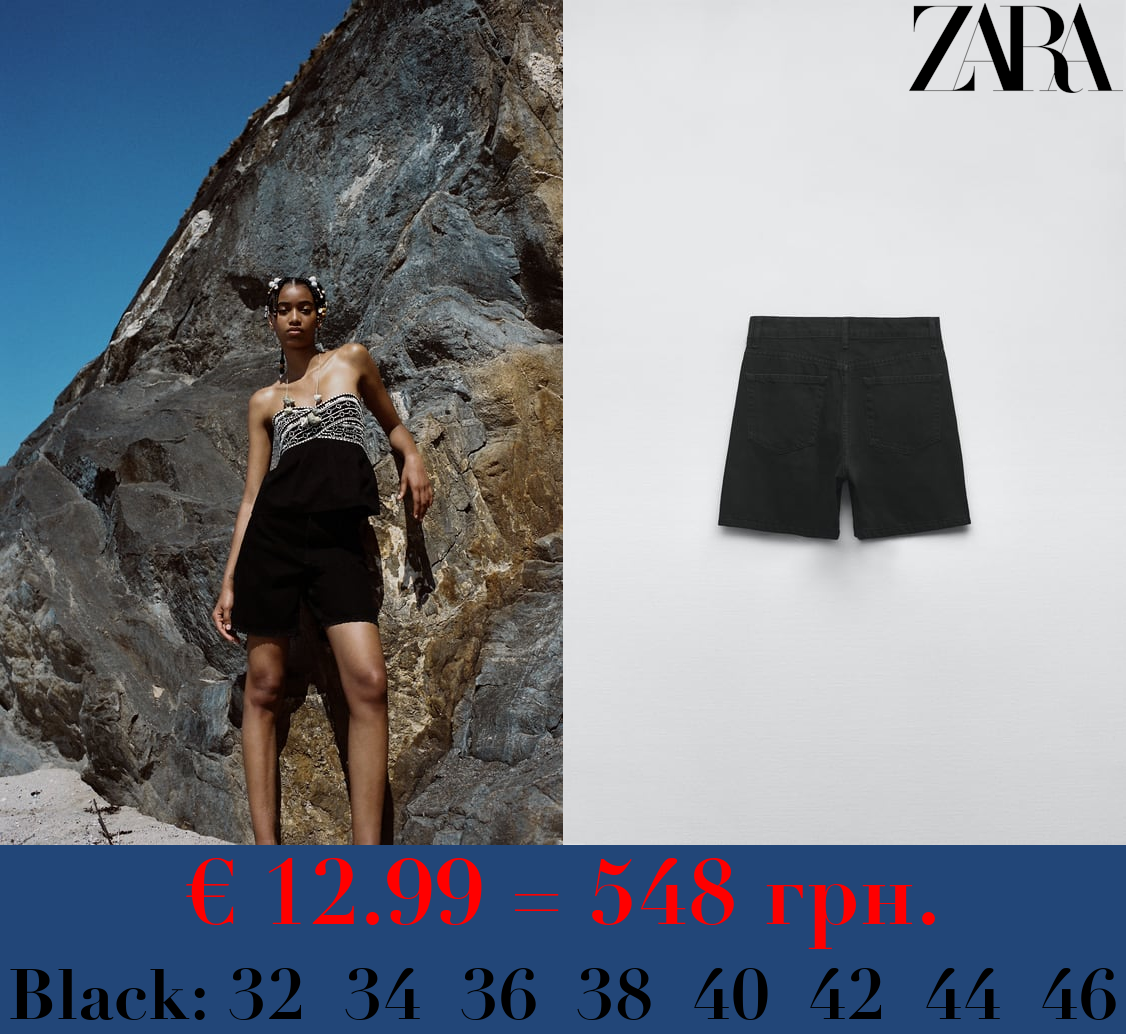 TRF REGULAR FIT MID-RISE BERMUDA SHORTS