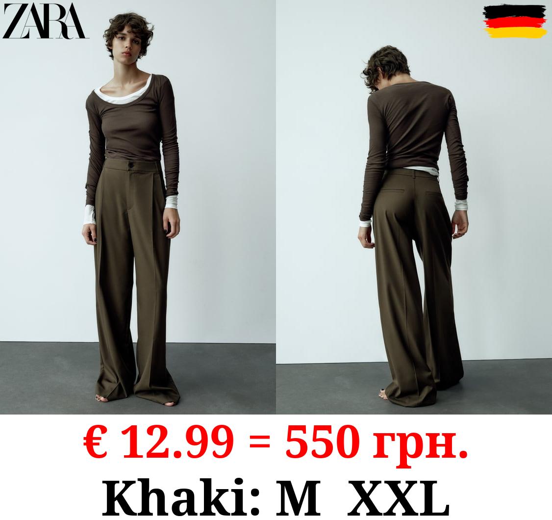 FULL-LENGTH PLEATED TROUSERS