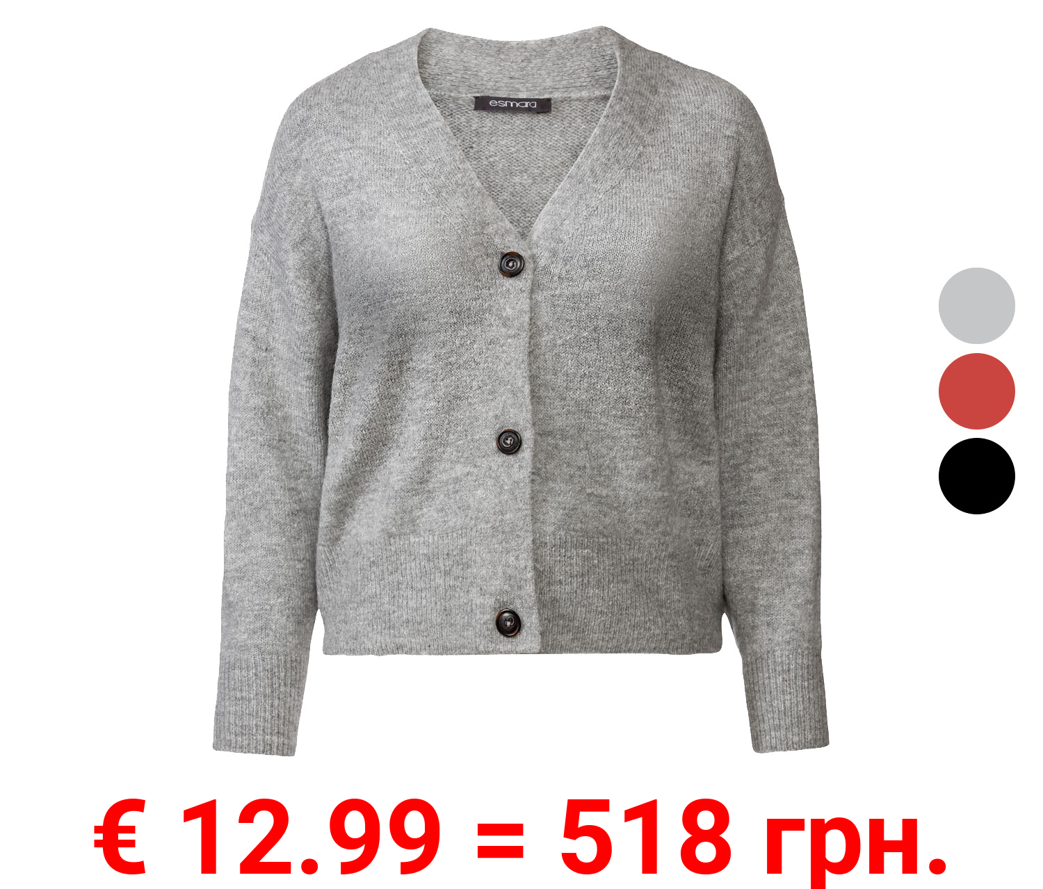 esmara® Damen Cardigan, leger geschnitten, mit V-Ausschnitt