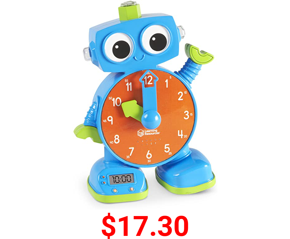 Learning Resources Tock The Learning Clock, Educational Talking & Teaching Clock, Toy Clock for Toddlers, Educational Toys for Kids, Ages 3+