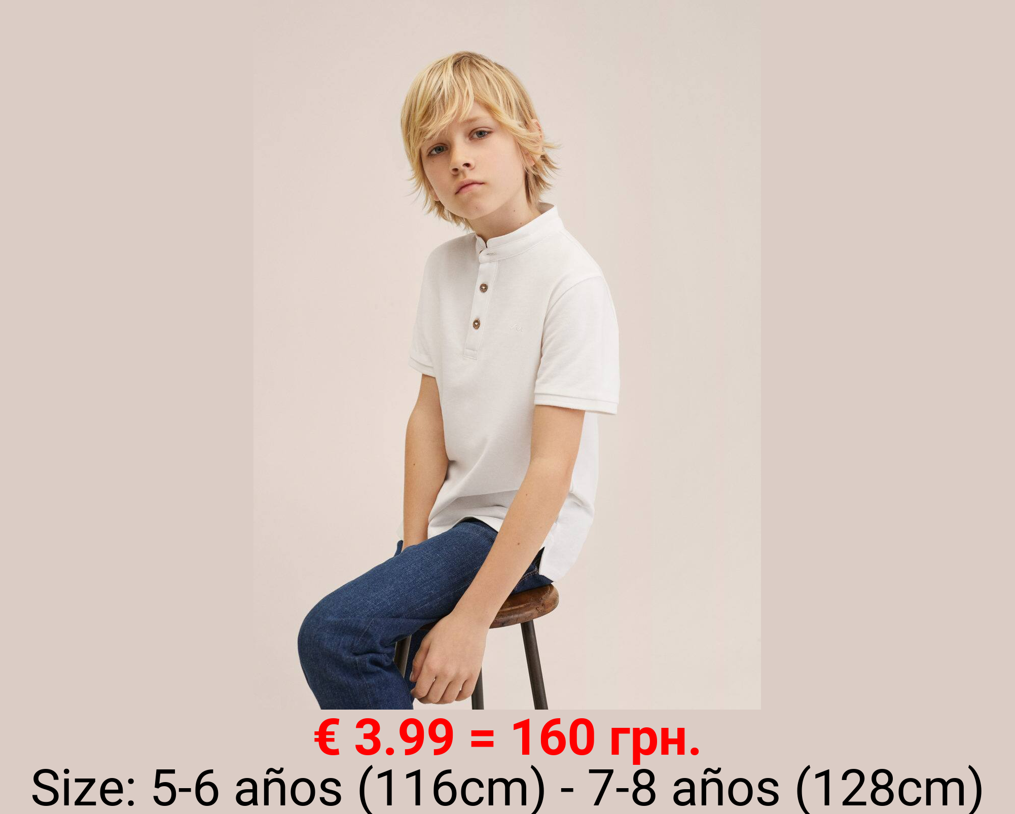 Polo algodón cuello mao