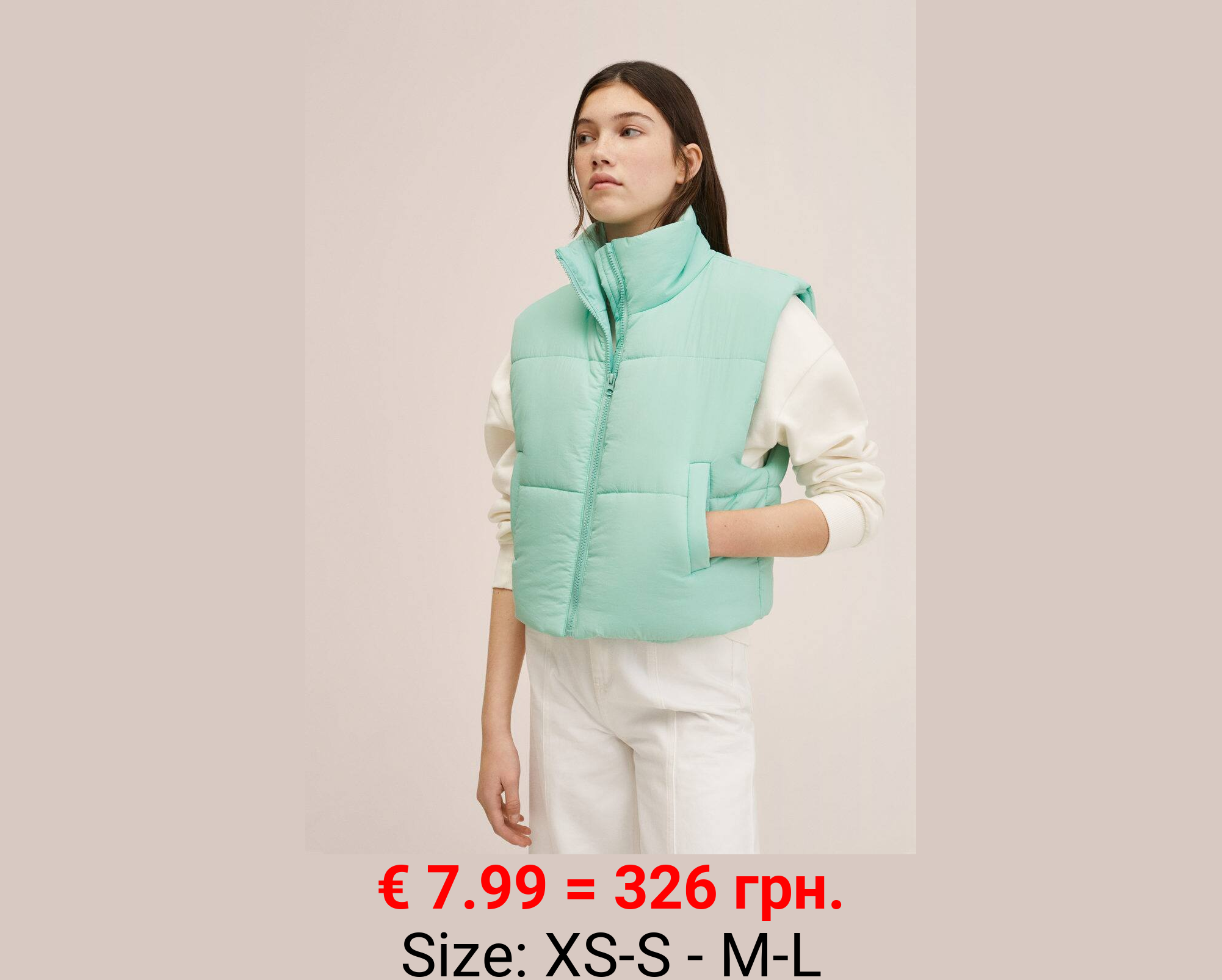 Chaleco acolchado crop