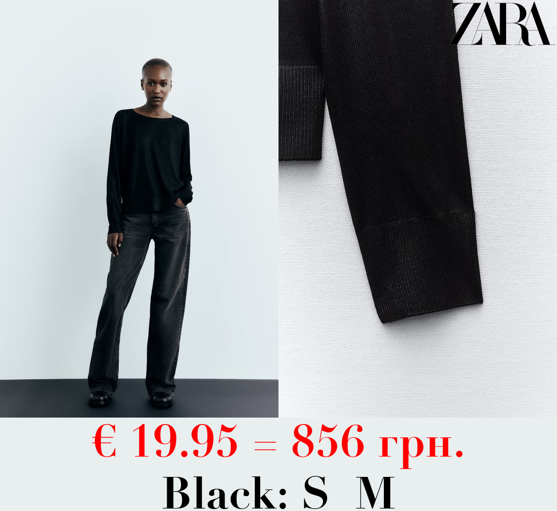 FINE KNIT FOIL SWEATER