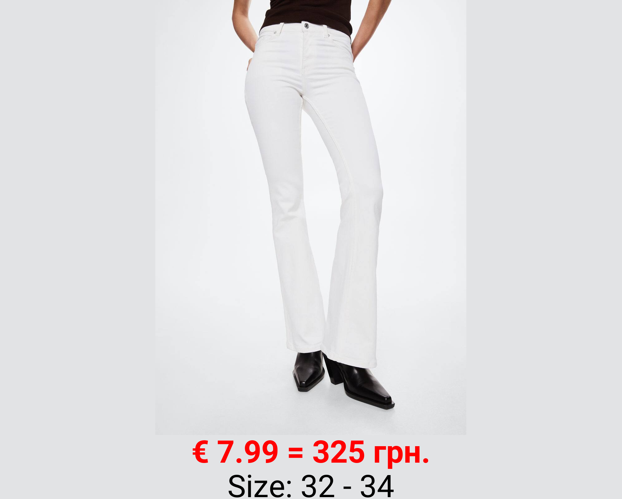 Jeans flare tiro medio