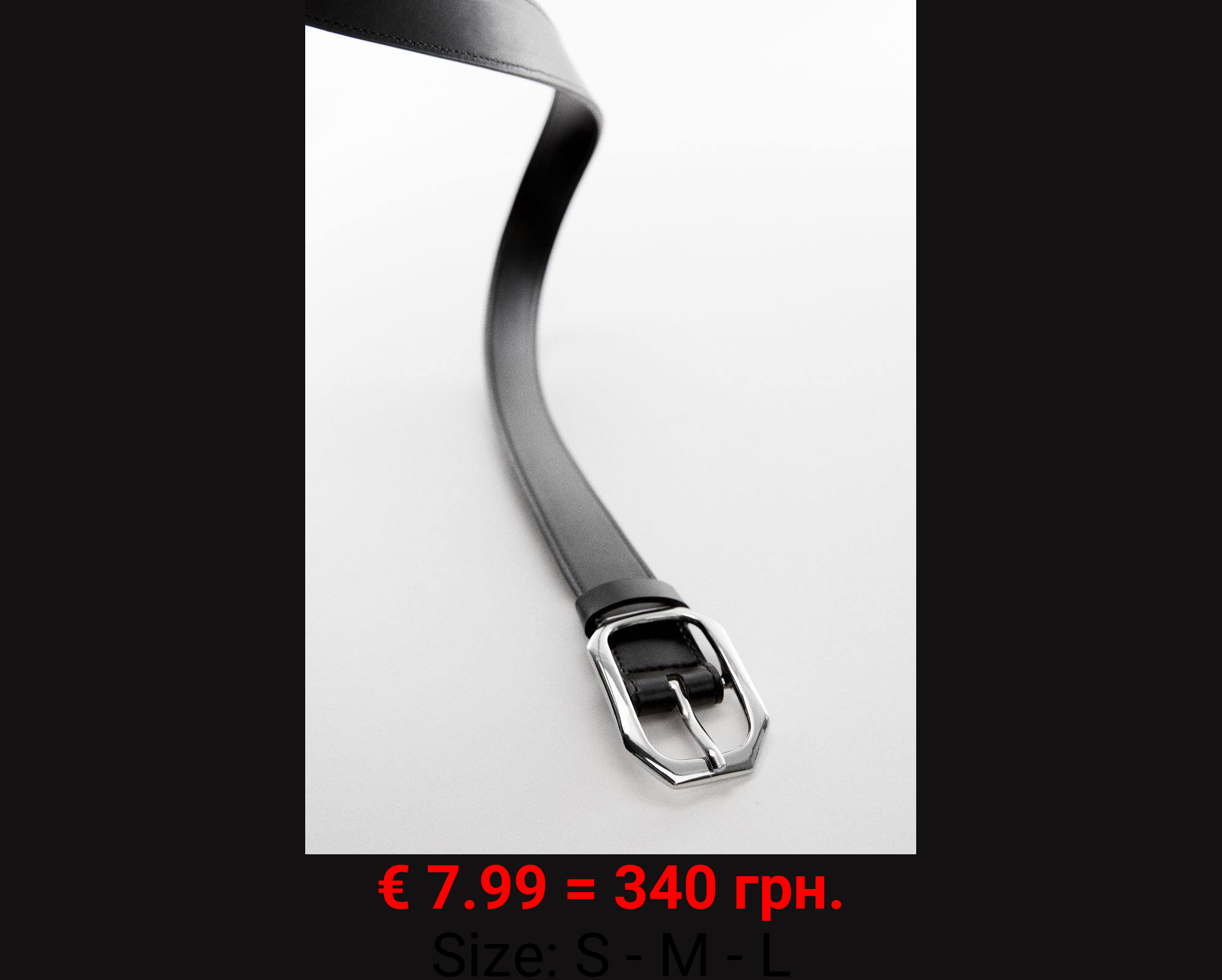 Cinturón hebilla geométrica