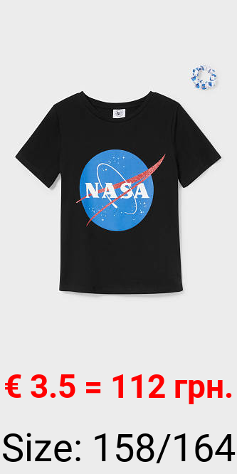 NASA - Set - Kurzarmshirt und Haargummi - Glanz-Effekt