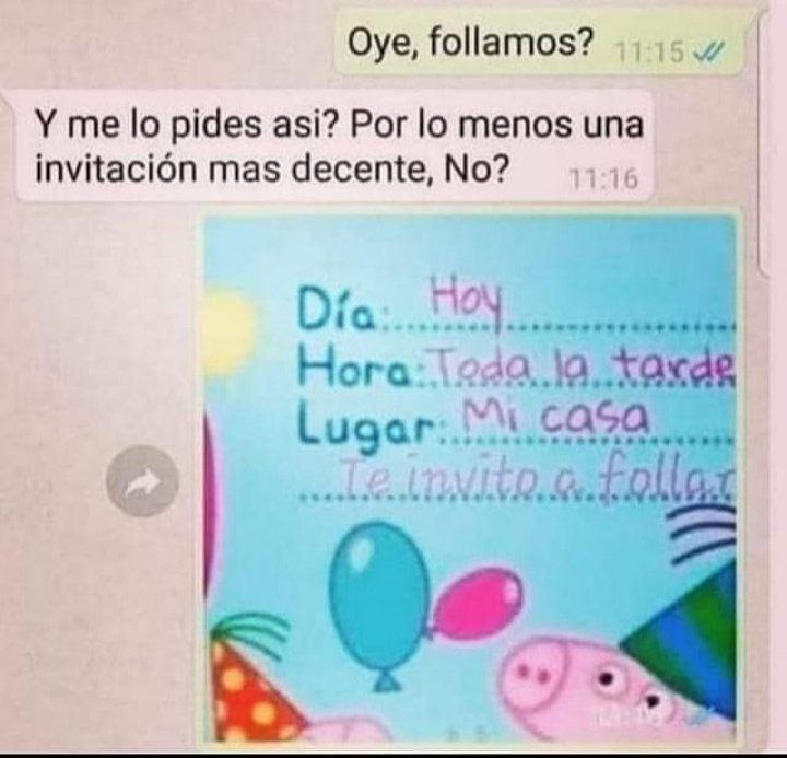 Invitación para follar