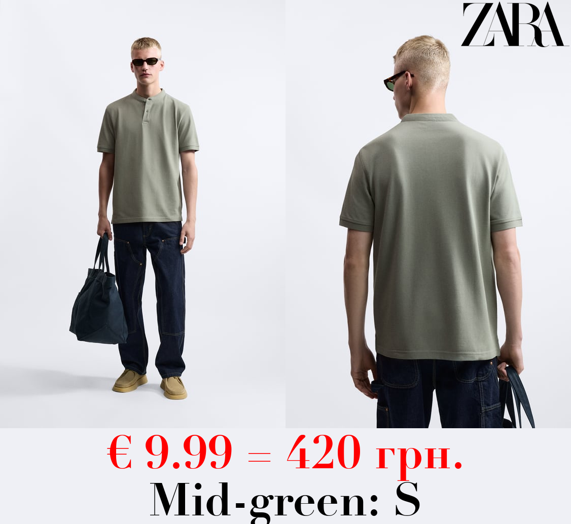 TEXTURED PIQUÉ POLO SHIRT