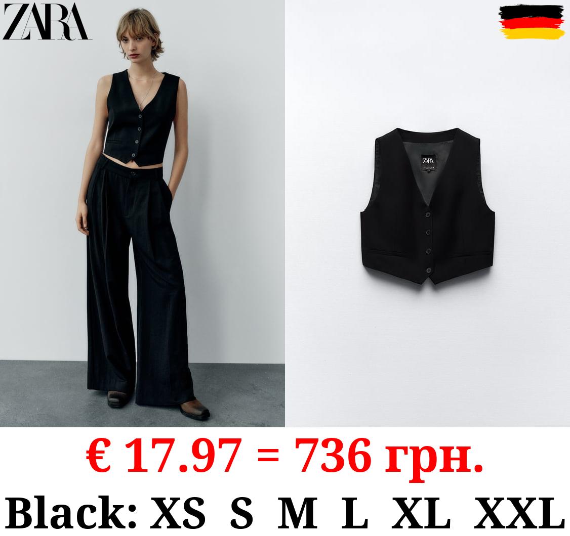 FITTED CROPPED WAISTCOAT