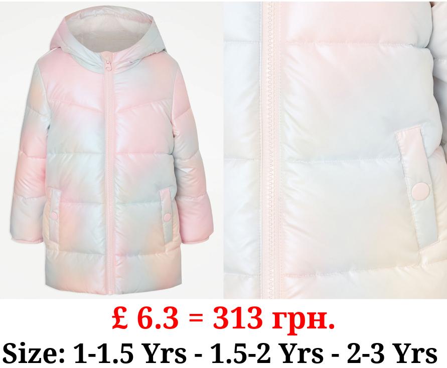 Pink Iridescent Padded Coat