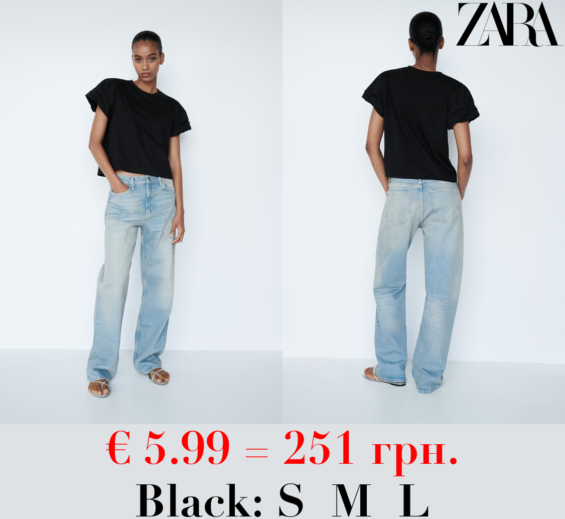POPLIN SLEEVE T-SHIRT