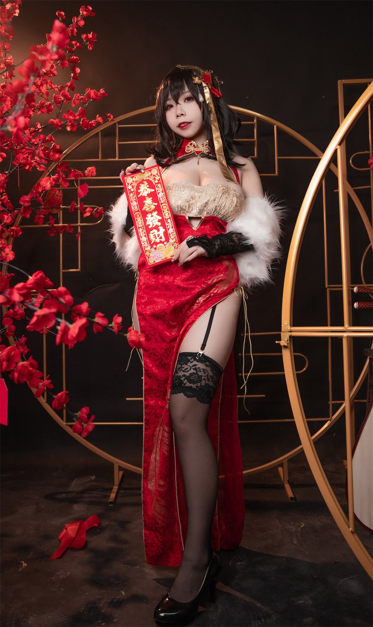 Cosplay 自闭颜球球 无颜小天使wy 碧蓝航线 大凤红旗袍 1