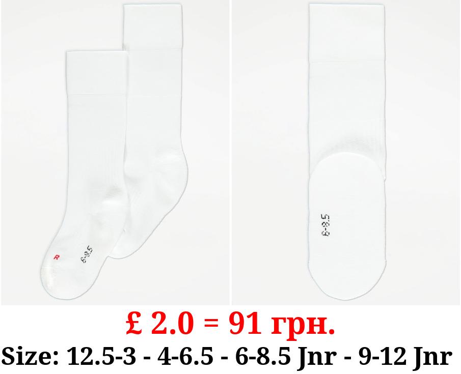 White Antibacterial Cushioned Football Socks