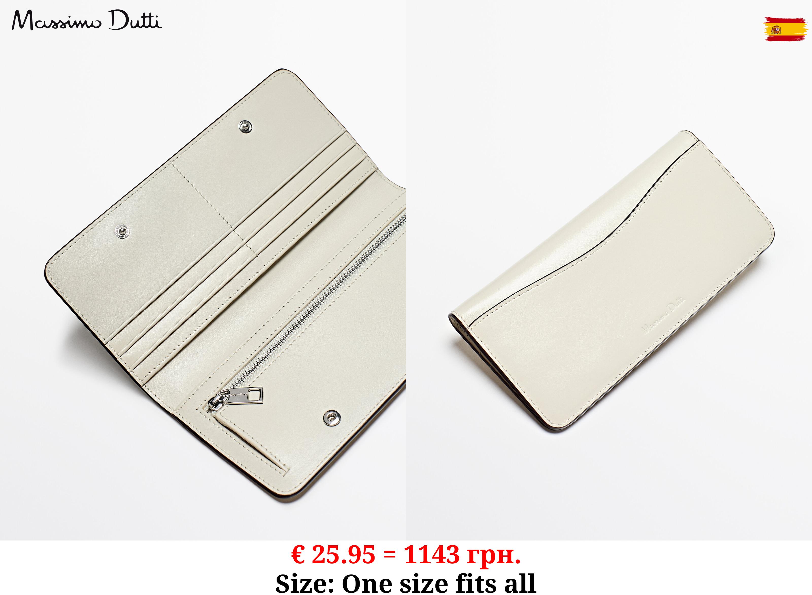 Nappa leather long purse WHITE