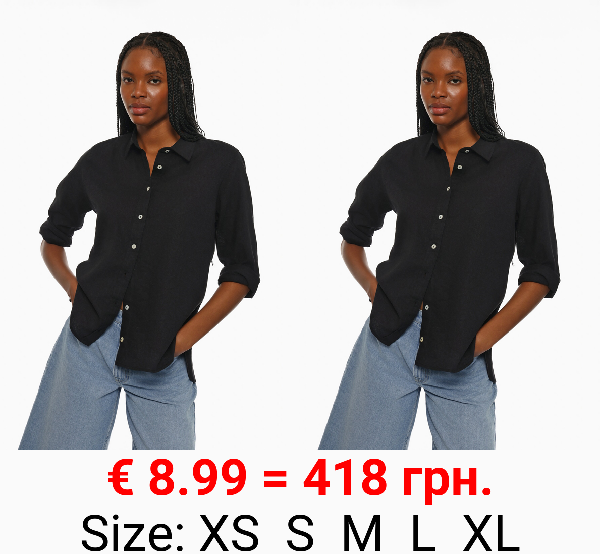 Linen-cotton blend shirt