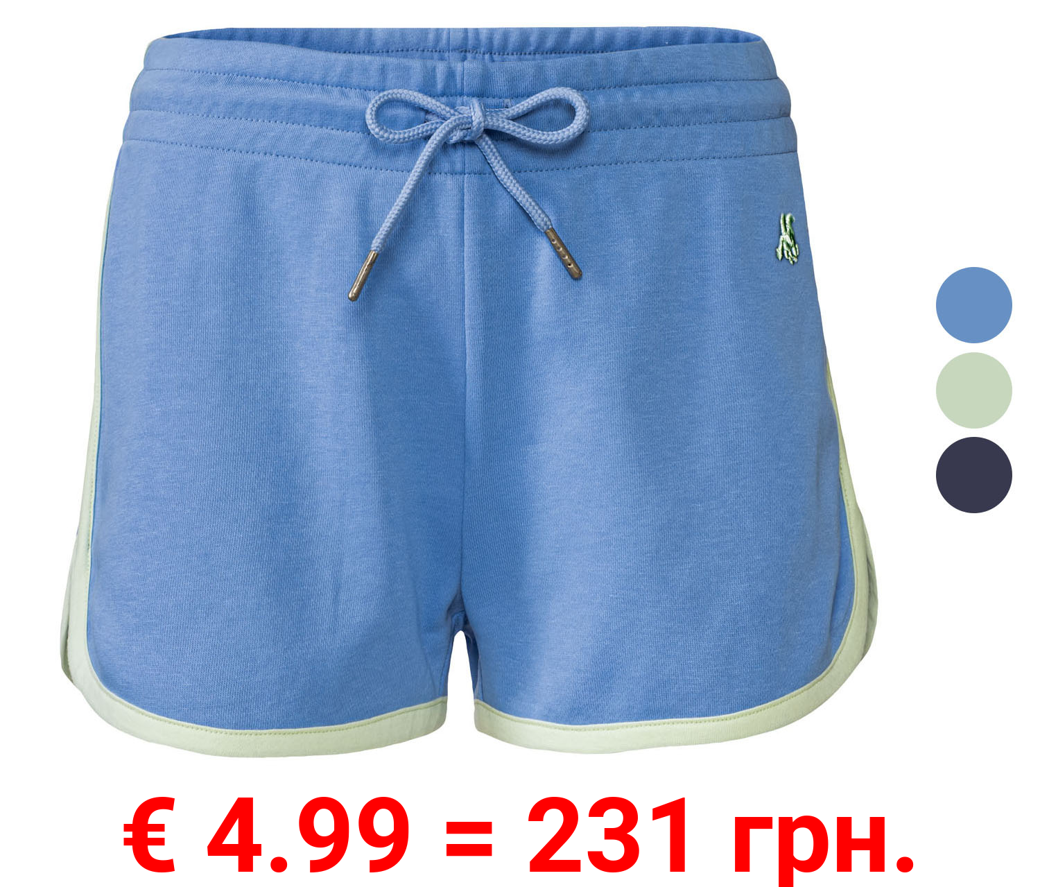 esmara® x Grand Polo Damen Sweatshorts mit kleiner Logo-Stickerei am Bund
