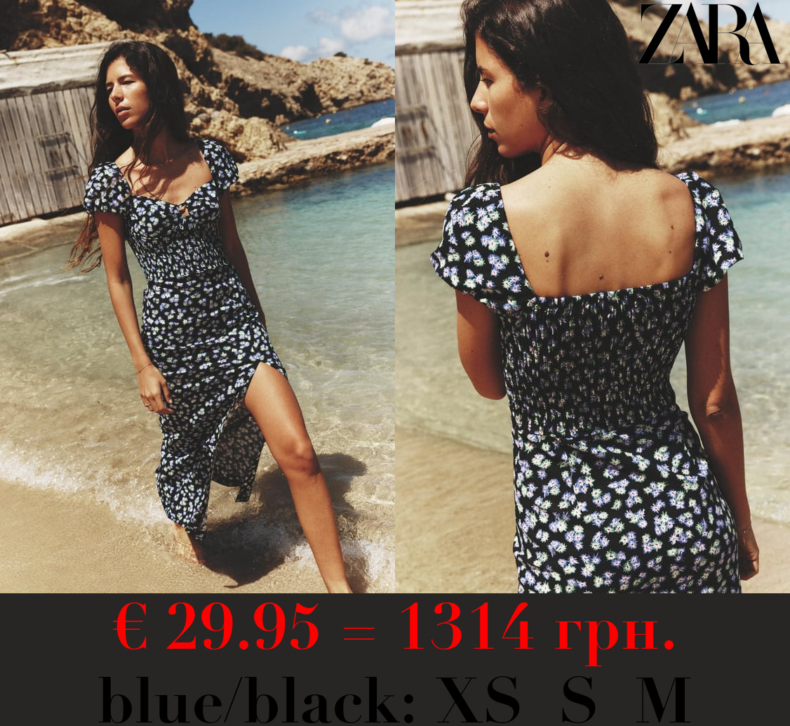 LINEN BLEND FLORAL PRINT DRESS