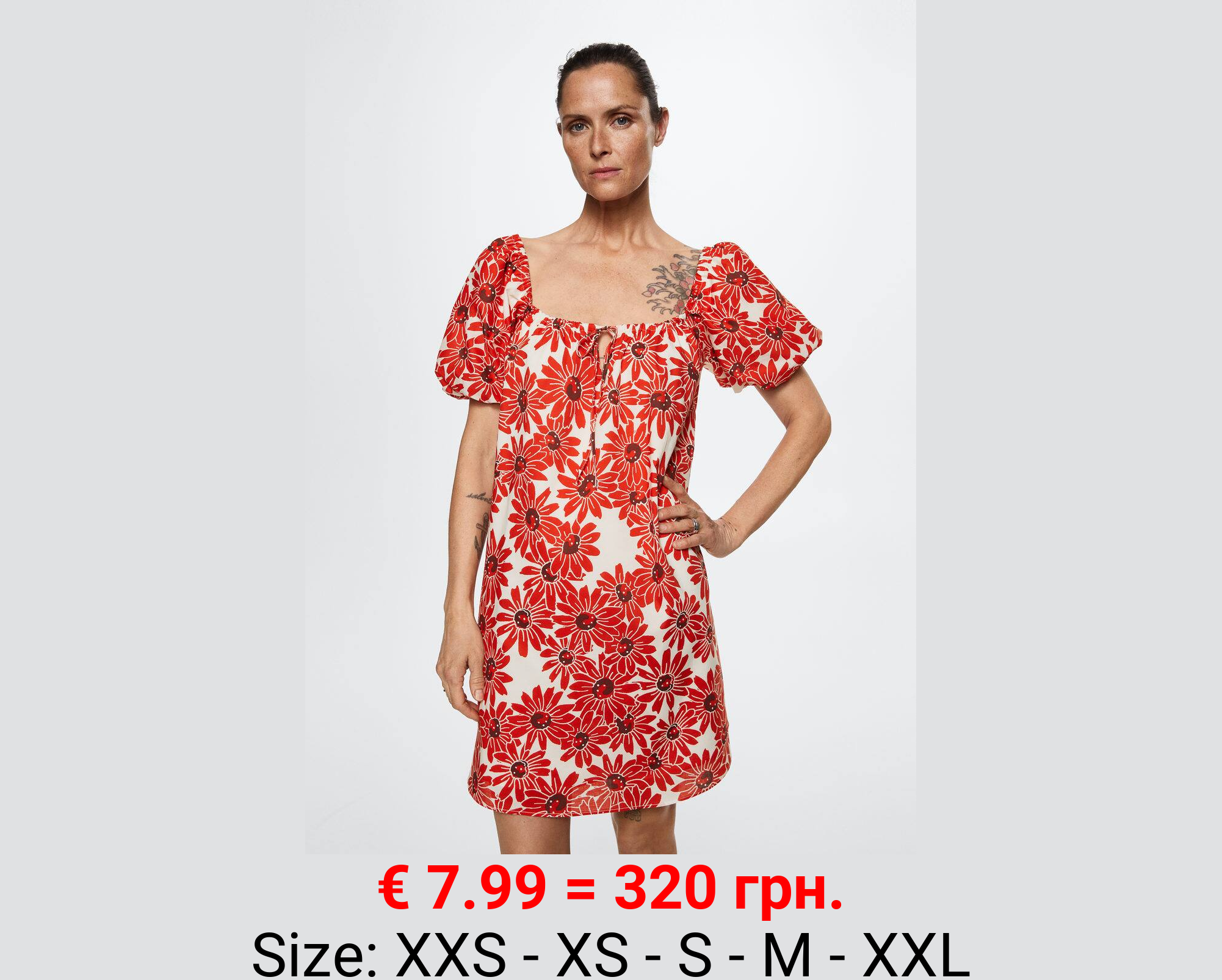 Vestido algodón flores