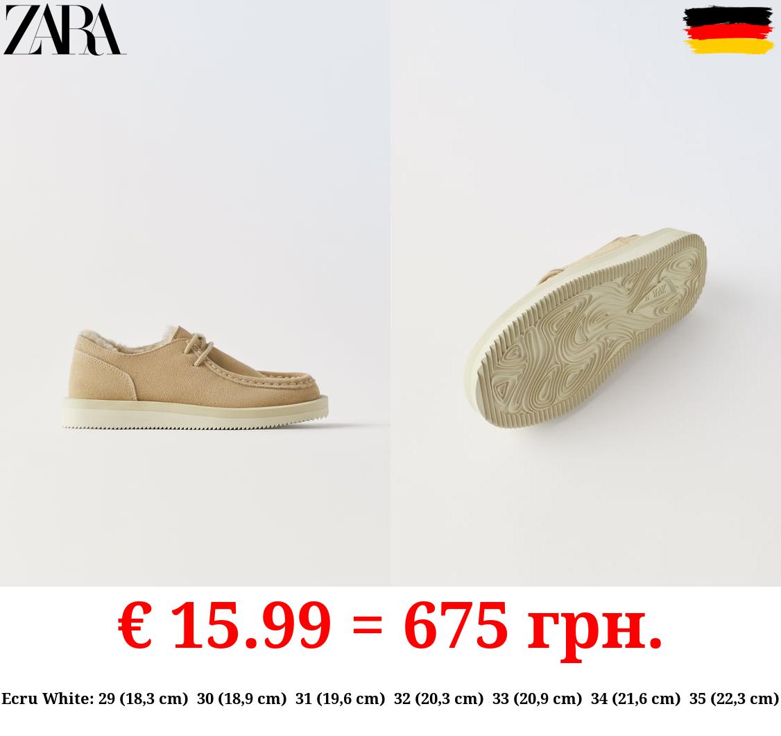 SPLIT SUEDE LACE-UP SHOES