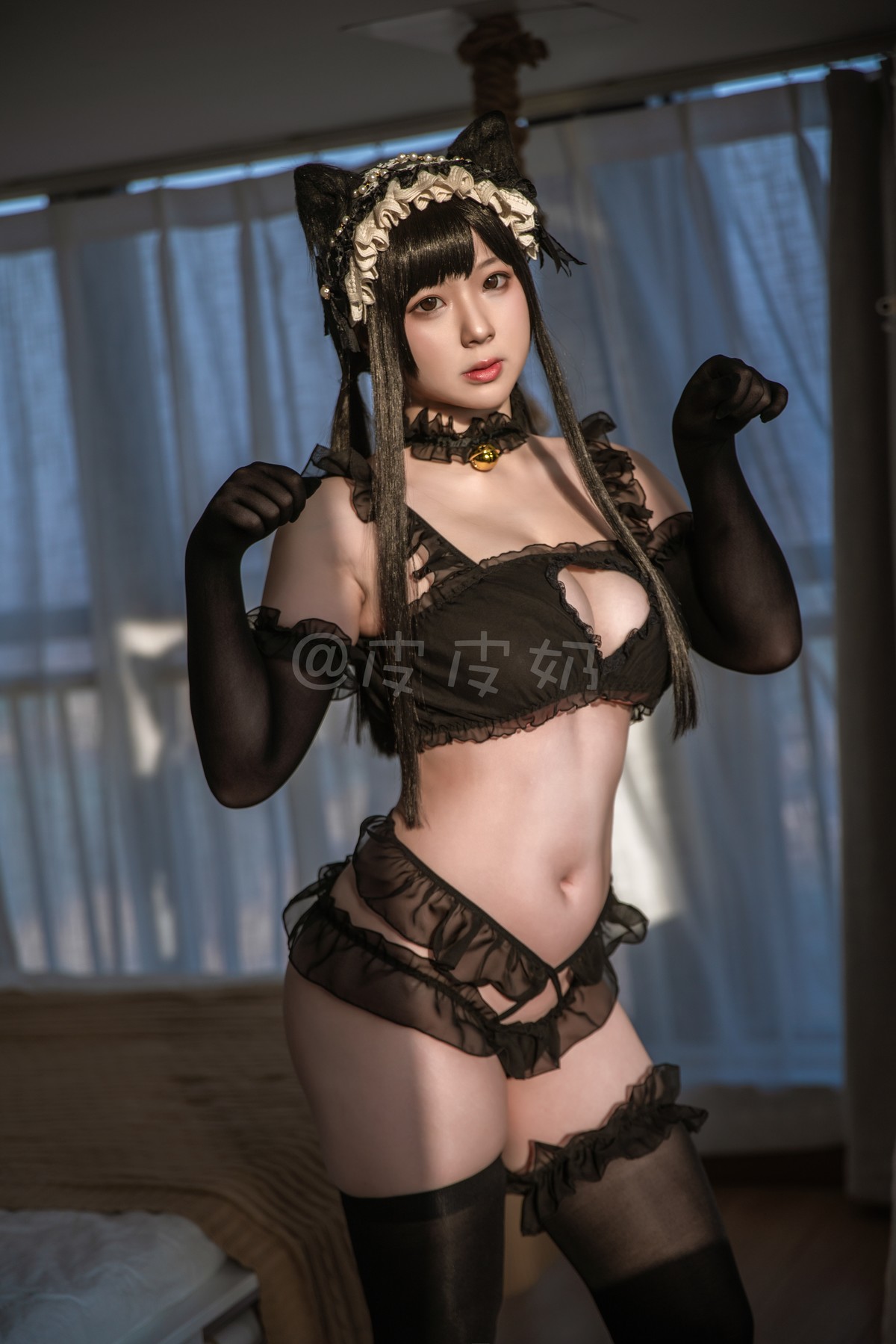 Cosplay 皮皮奶可可爱了啦 黑猫套装 24