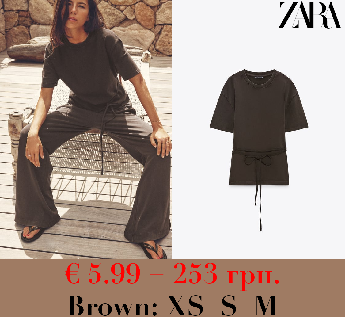 FADED BELTED T-SHIRT