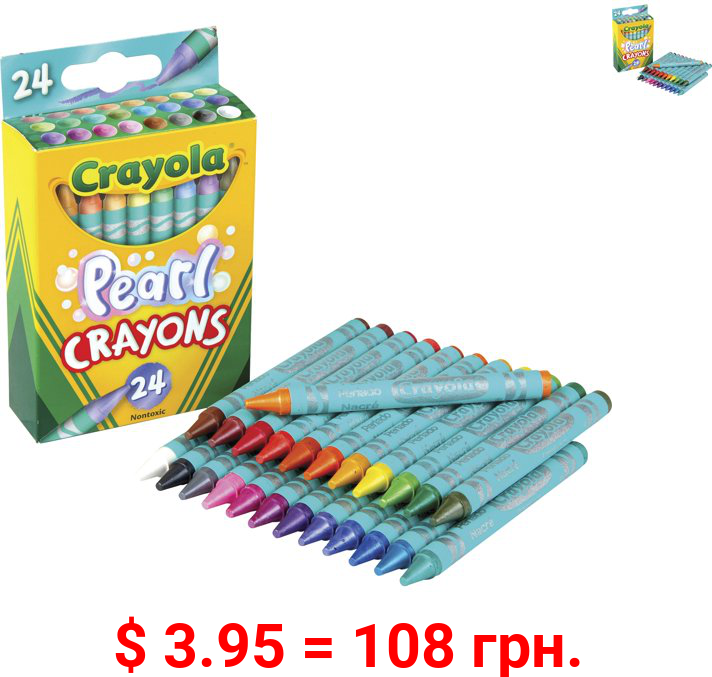 Crayola Pearl Crayons, Multi, 24 / Pack (Quantity)