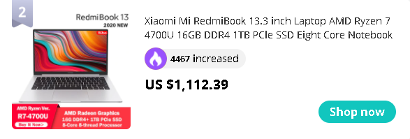 Xiaomi Mi RedmiBook 13.3 inch Laptop AMD Ryzen 7 4700U 16GB DDR4 1TB PCle SSD Eight Core Notebook 1080P Windows 10 Compute
