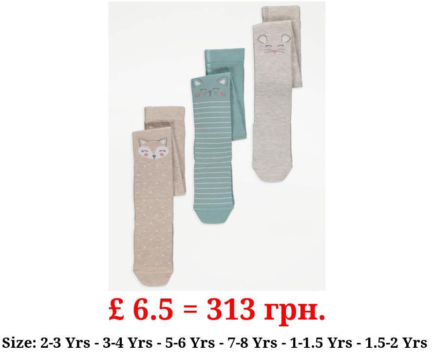 Cute Animal Tights 3 Pack