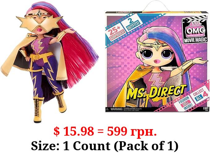 L.O.L. Surprise! OMG Movie Magic Ms. Direct Fashion Doll with 25 Surprises Including 2 Outfits, 3D Glasses, Movie Accessories,Toys for Girls Boys Ages 4 5 6 7+ Years Old,Multicolor