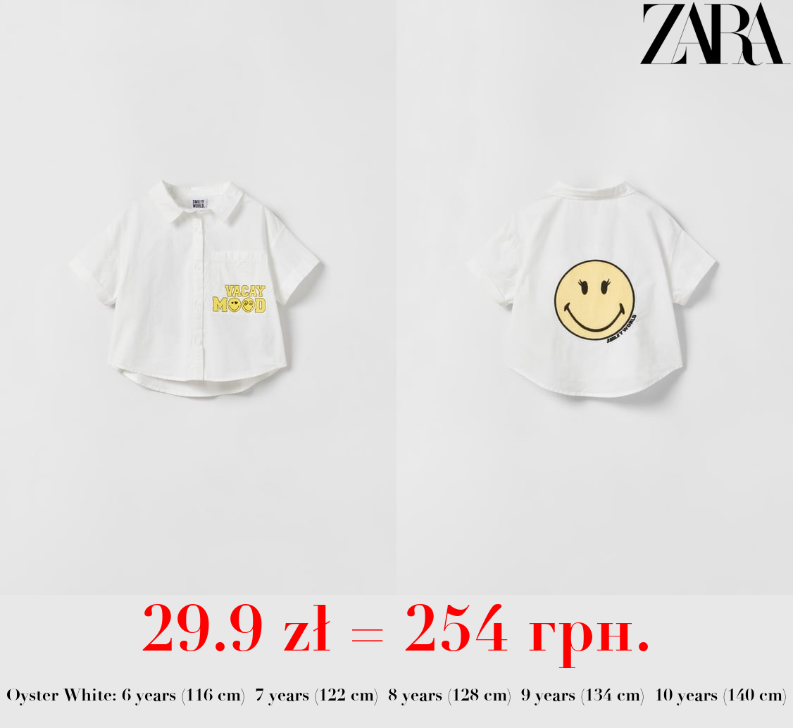 SMILEYWORLD ® HAPPY COLLECTION CROPPED SHIRT