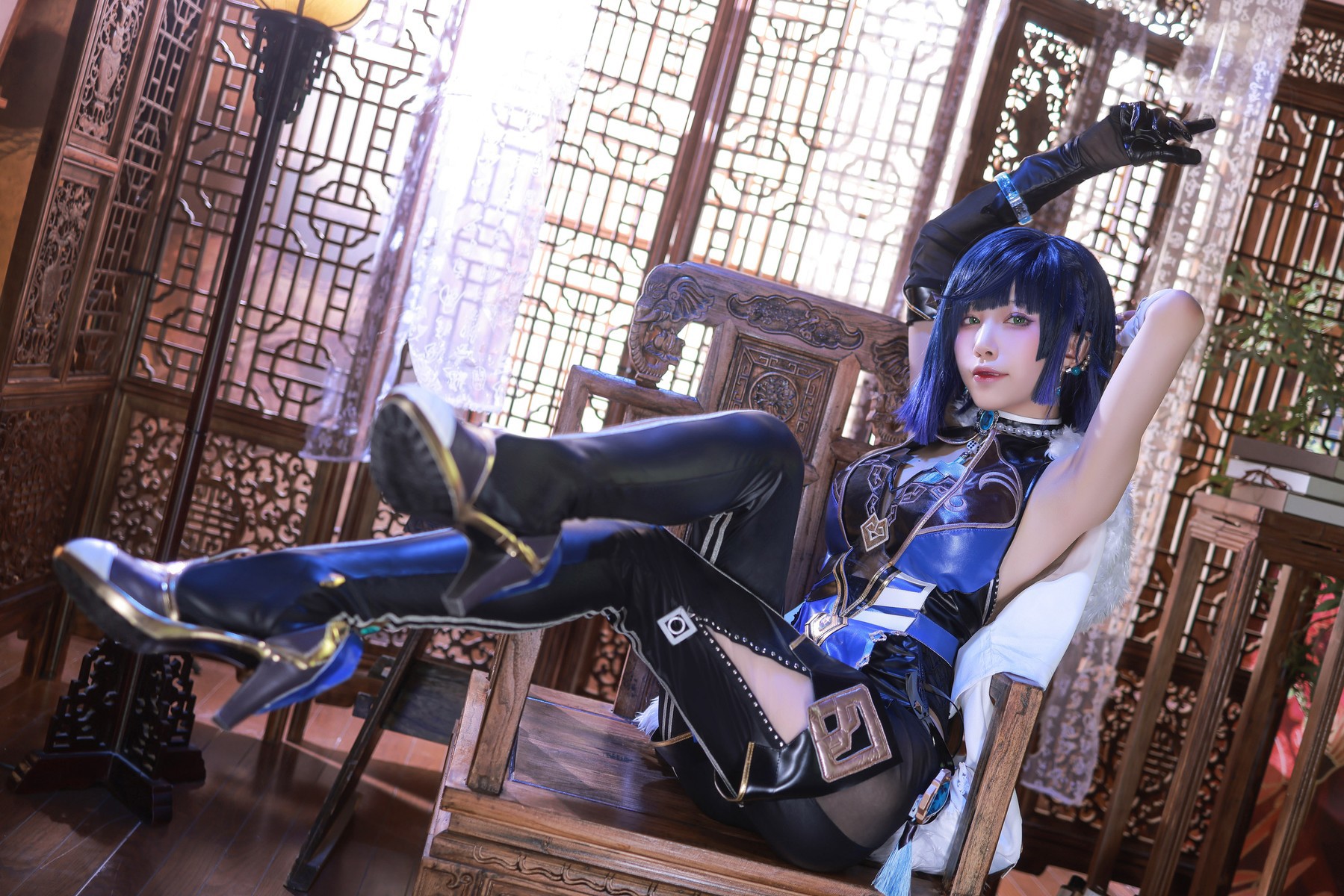 水淼aqua Cosplay 夜兰 Yelan 28