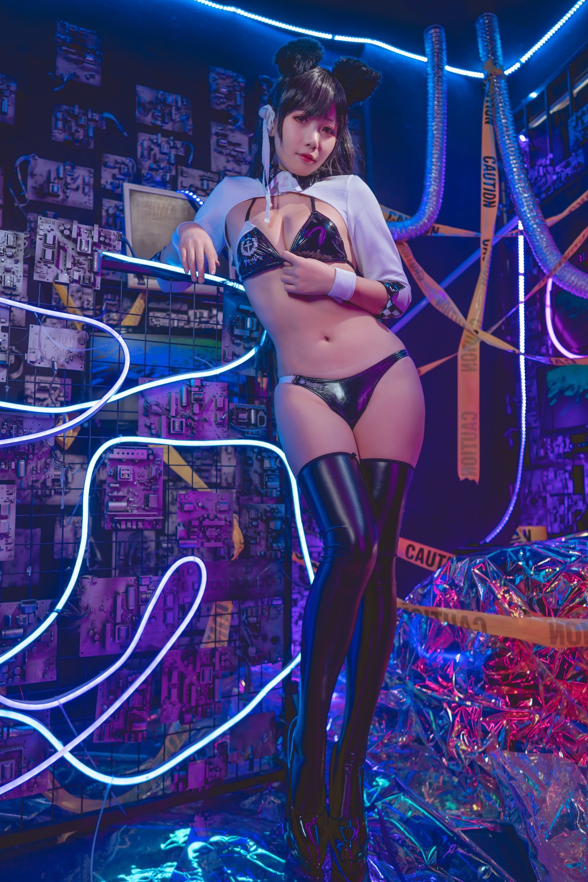 Cosplay 墨玉 爱宕机车服 21