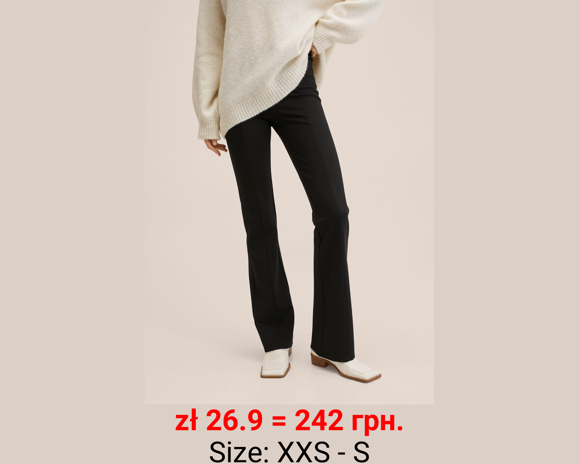 Leggings punto acampanados