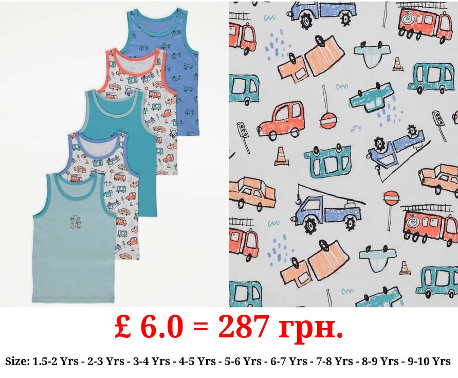 Transport Print Vests 5 Pack