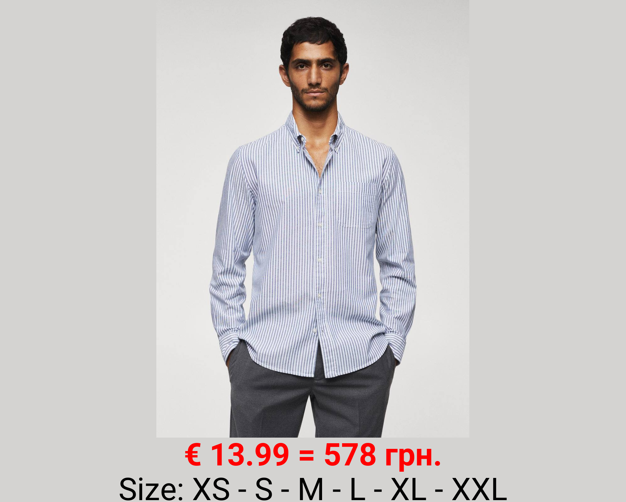 Camisa regular fit algodón rayas