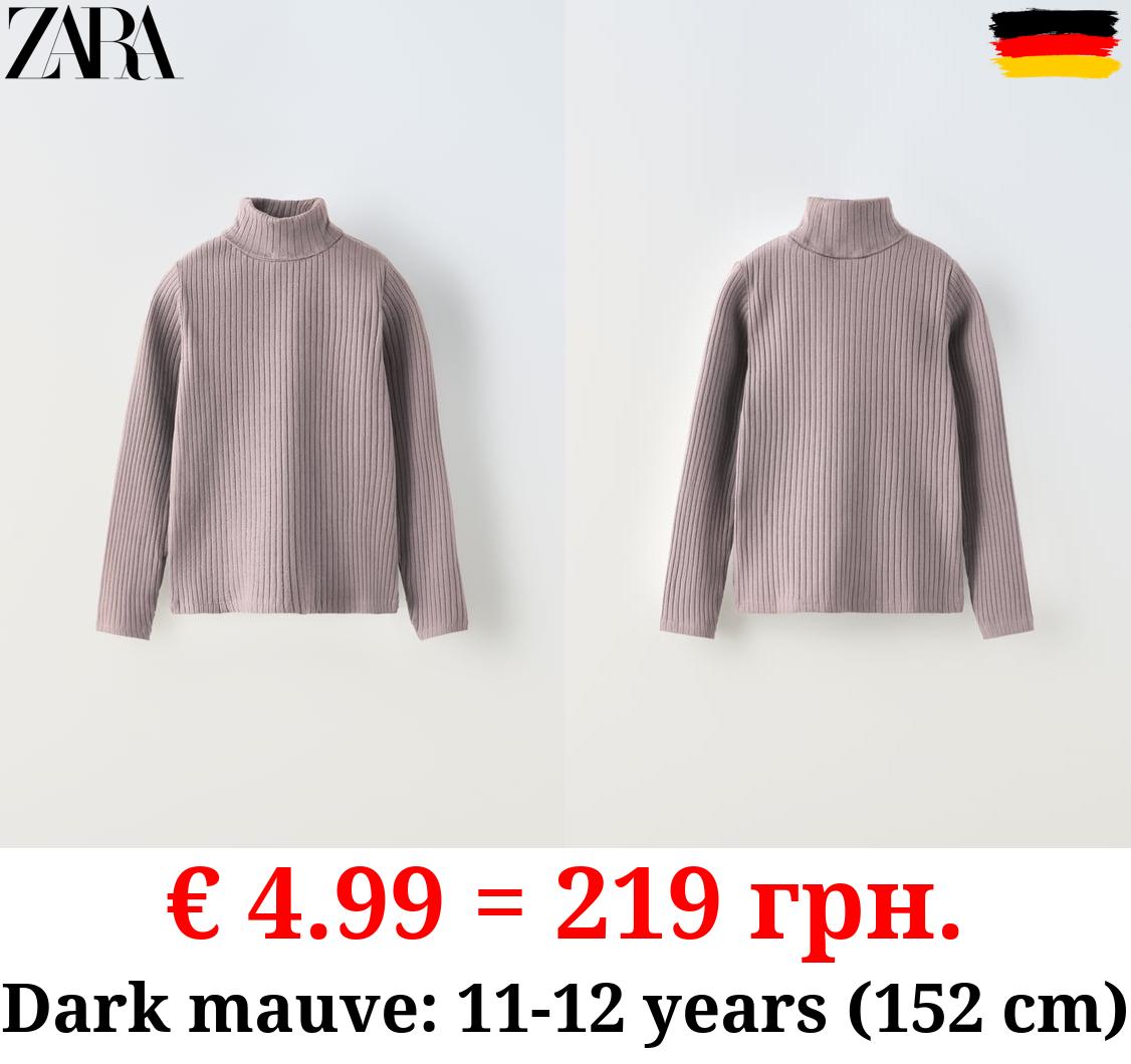 RIBBED TURTLENECK T-SHIRT