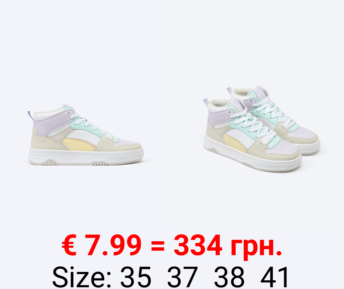 High-top street-style sneakers