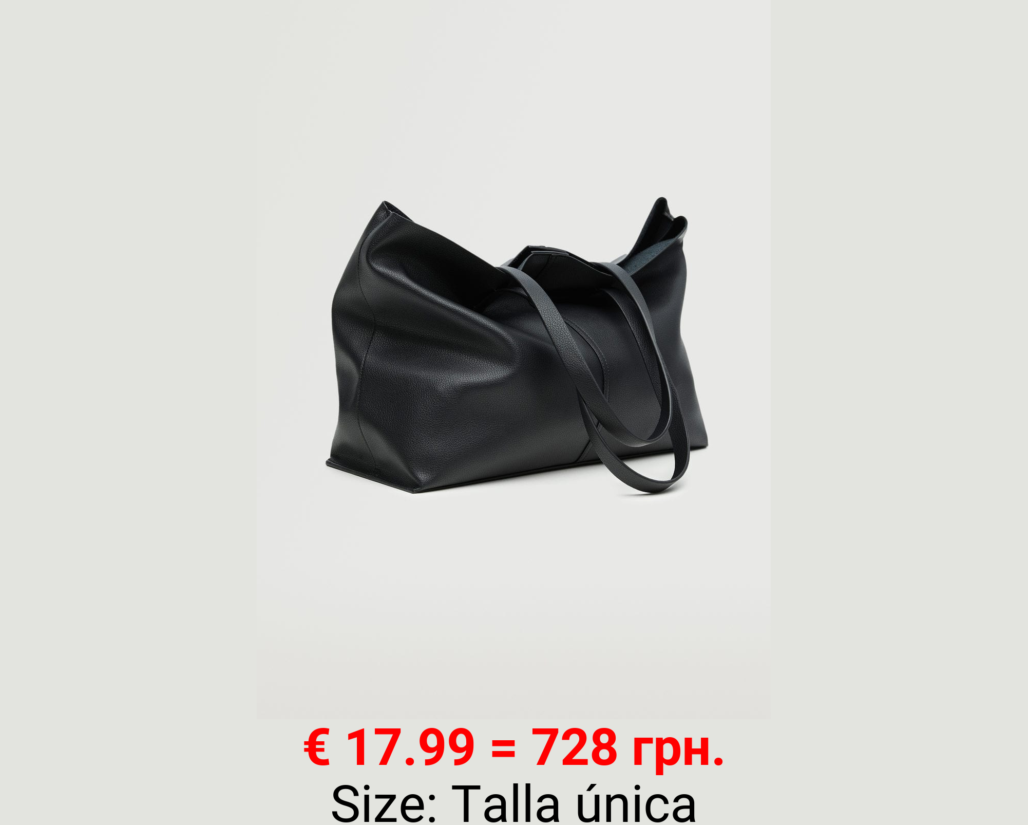 Bolso shopper efecto piel
