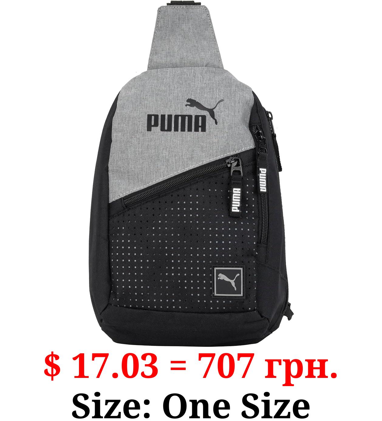 PUMA EVERCAT SIDEWALL SLING BACKPACK, One Size, Heather Grey